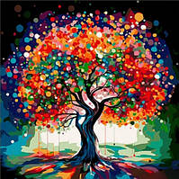 Картина за номерами " Дерево змін" проективна картина розміром 40х40 см Сюжет № 4 (AV4040-24)