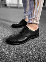 Мужские классические туфли черные кожаные, Турция