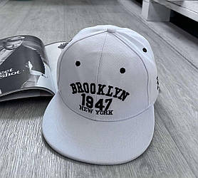 Кепка снепбек (Snapback)  Brooklyn 1947 NY Білий 56-61р (9021)