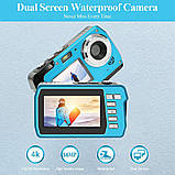 Підводна камера водонепроникна Full HD 4K 56MP з подвійним екраном для підводного плавання, фото 3