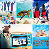 Підводна камера водонепроникна Full HD 4K 56MP з подвійним екраном для підводного плавання, фото 7