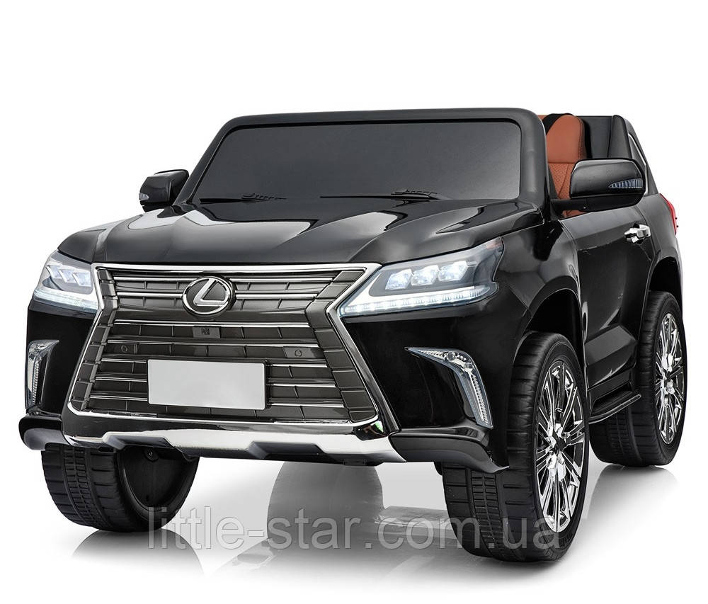 Дитячий електромобіль на р/к  Джип M 3906 EBLRS-2 Lexus LX 570, колEVA, USB, SD, чорний перламутр