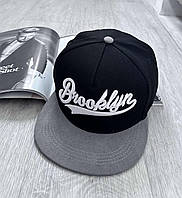 Кепка снепбек (Snapback) Brooklyn NYС Черный с серым 56-61р (9032)