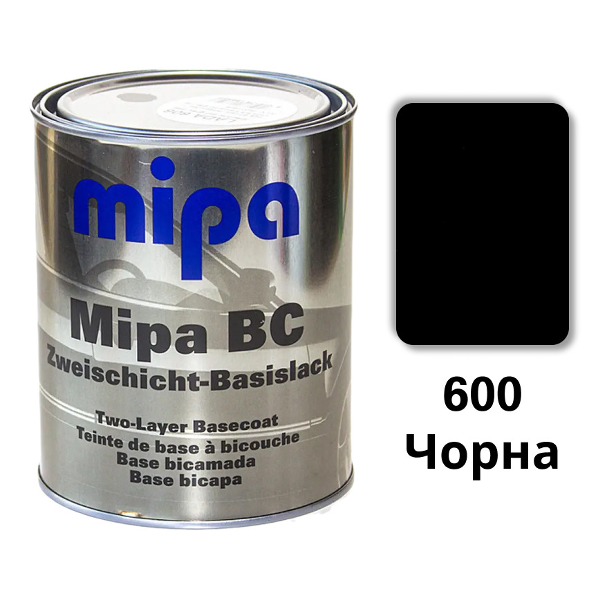 600 Чорне Металік база авто фарба Mipa 1 л