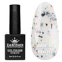 Кольорове базове покриття Smoothie base Дизайнер із кольоровою поталлю для маікюру, 9 мл. 141