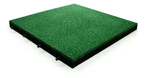 Гумова плитка зеленого кольору 30 мм