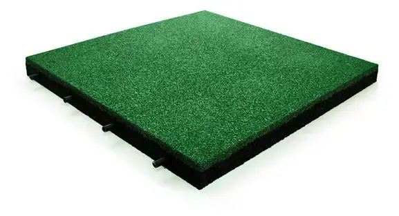 Гумова плитка зеленого кольору 40 мм, фото 2