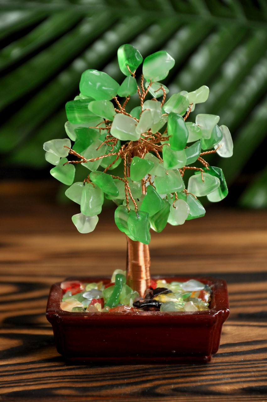 Дерево феншуй з камінням, авантюрин, фото 1
