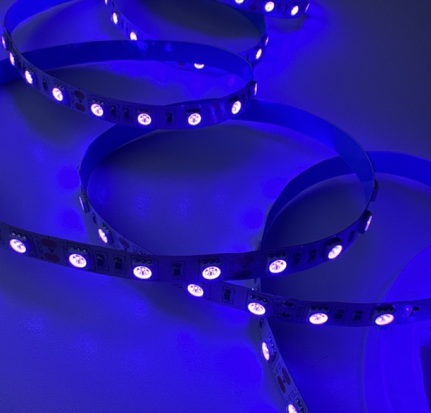 Світлодіодна стрічка UV SMD 5050 12V 60 д.м IP20 ультрафіолетова (ціна 1м)