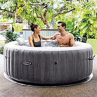 Надувний круглий спа-басейн INTEX 196 х 71 см Гідромасажна тепла ванна для 4 осіб