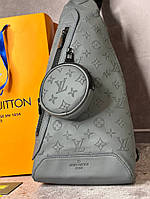 Сумка Louis Vuitton Duo Monogram Shadow Calf Leather Antracite Grey s007