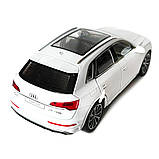 Машинка металева Audi Q5 Ауді біла 1:24 звук світло інерція відкр двері багажник капот гумові колеса 20*8,5*8см (AP-2014), фото 4