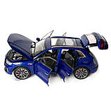 Машинка металева Audi Q5 Ауді синя 1:24 звук світло інерція відкр двері багажник капот гумові колеса 20*8,5*8см (AP-2014), фото 6