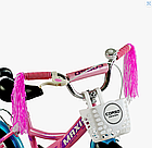 Двоколісний велосипед Corso MAXIS CL-1428 діаметр коліс 14", обладнаний страхувальними колесами, ручне гальмо, фото 4