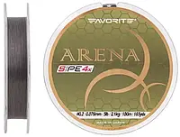 Шнур Favorite Arena PE 4x 100m (silver gray) #0.2/0.076mm 5lb/2.1kg