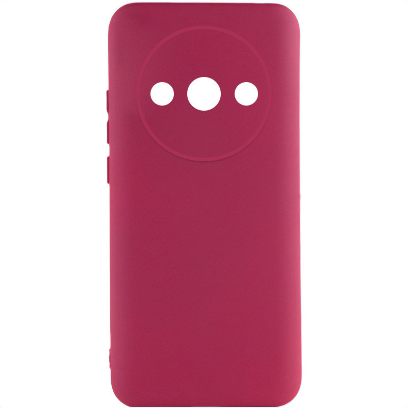Чохол Silicone Cover Lakshmi Full Camera (AA) для Xiaomi Redmi A3 | Мікрофібра Бордовий / Marsala, фото 1