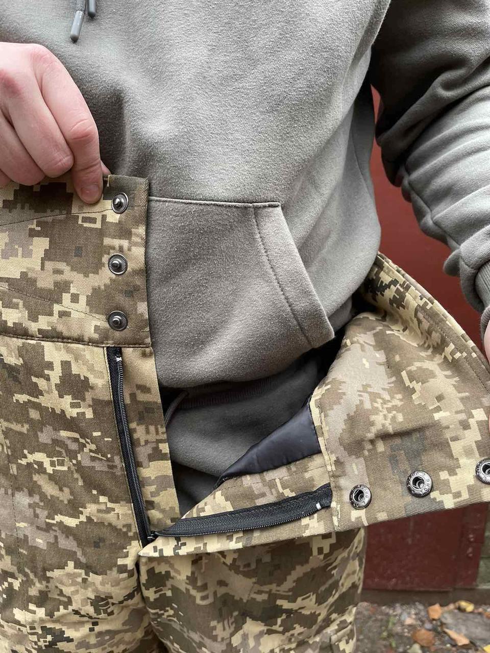 Зимние тактические штаны с высокой посадкой / Брюки пиксель ВСУ камуфляж Грета - фото 2 - id-p2186820860