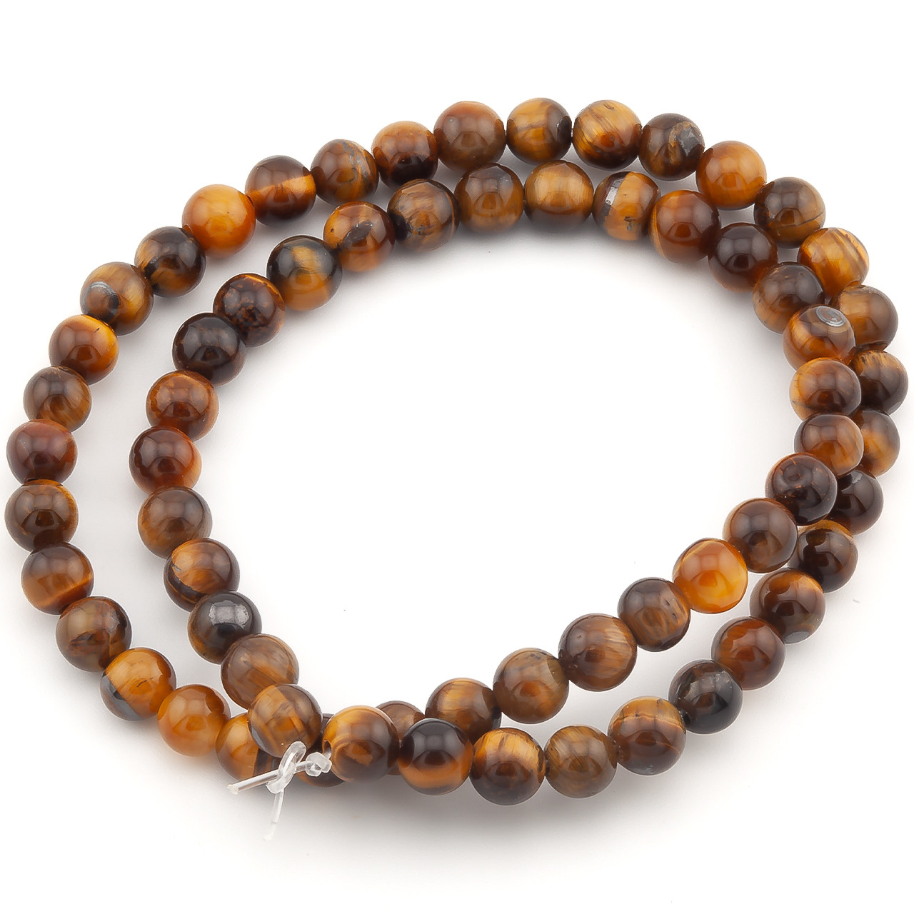 Тигрове око намистини з каменю 6 мм +-37 см 1 шт., фото 1