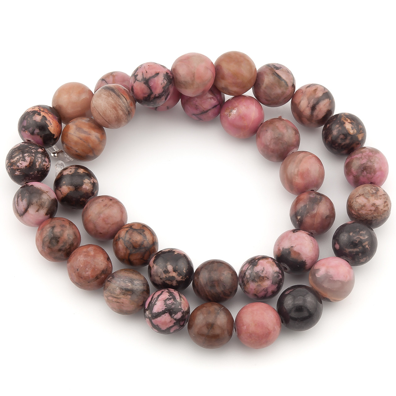 Родоніт намистини з каменю 10 мм +-37 см 1 шт., фото 1