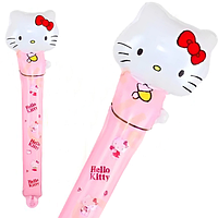 Фольгированный шар Палочка бита Хеллоу Китти Hello Kitty 62х18см (24") | Розовый