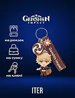 Геншин импакт брелок геншин путешественик Итэр Геншин Genshin брелок для ключей аниме anime
