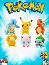 Покемон Пікачу Pokemon Чармандер Бульбазавр Міртл Джигліпафф дитячі фігурки 6 шт 6-8 см