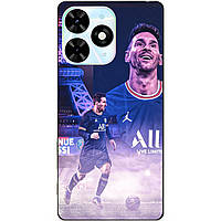 Силіконовий чохол бампер для Tecno Spark 20 Pro з малюнком Messi PSG Мессі