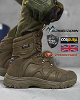 Тактические ботинки ALPINE CROWN MILITARY PHANTOM олива / Армейские берцы хаки антипрокол