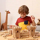 Дитячий дерев'яний конструктор Оборонні мури, 282 деталі, фото 3