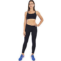 Костюм спортивный женский для фитнеса и тренировок лосины и топ V&X WX020-CK5534 размер m цвет черный se