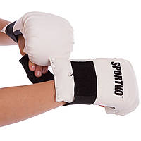 Накладки (перчатки) для карате SPORTKO UR NK2 размер s цвет белый se