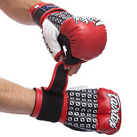 Перчатки для рукопашного боя FARTEX 0273 размер 12 унции цвет красный-серый se