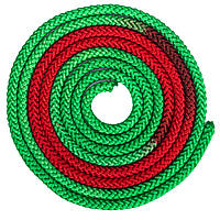 Скакалка для художественной гимнастики Zelart C-1657 цвет зеленый-красный se
