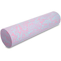 Роллер массажный цилиндр гладкий 60см Zelart FI-1734 цвет розовый-голубой se