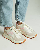 Кросівки жіночі Lifexpert 6603 37 молочно-рожевий нубук плащівка, фото 2