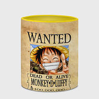 Чашка Манки Д. Луффи в розыске One Piece 330 мл (цвет чашки на выбор)