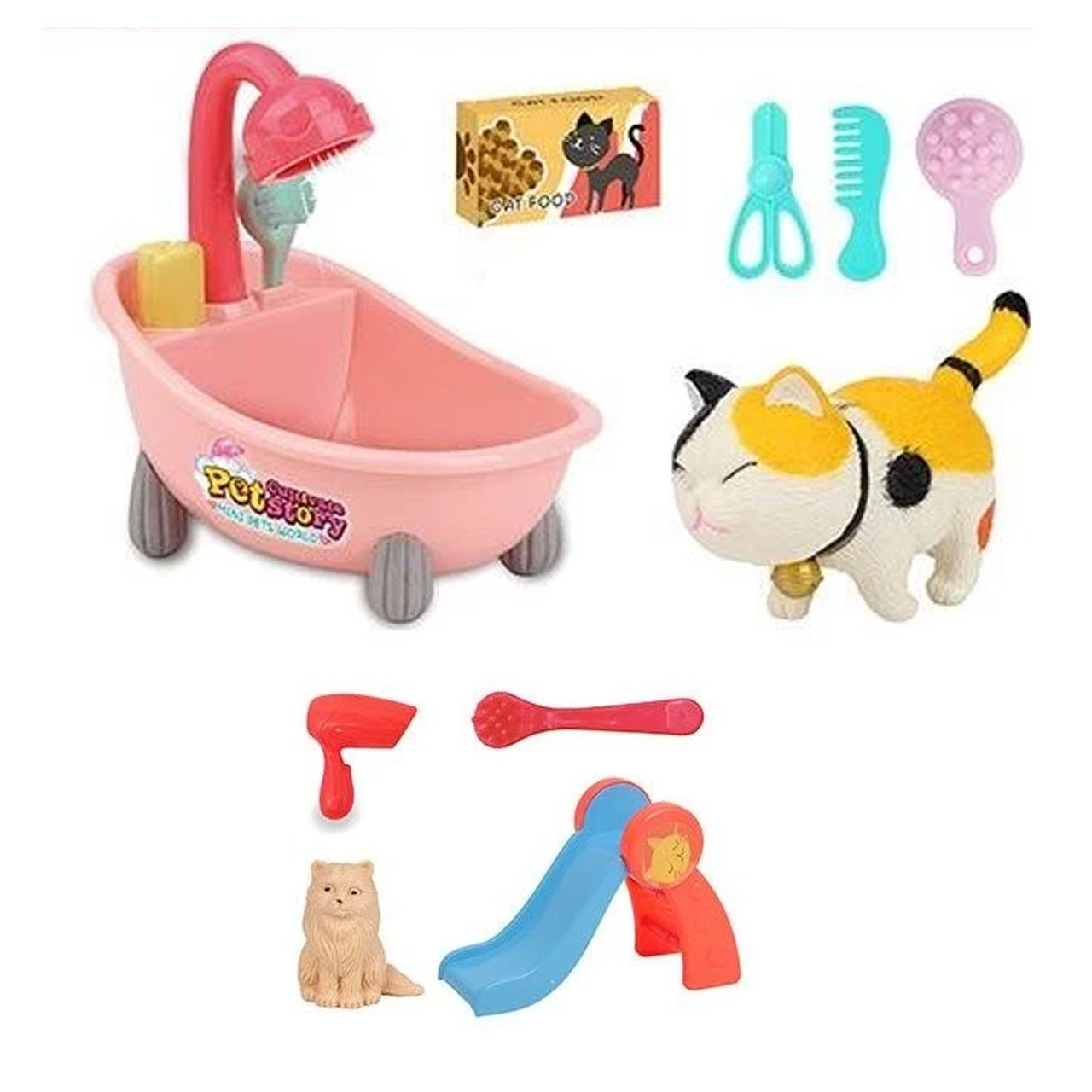 Ігровий набір Домашні улюбленці (фігурки тварин, ванна, аксесуари) 832-161, фото 1