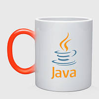 Чашка с принтом хамелеон «Java» (цвет чашки на выбор)