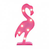 Светильник-ночник для декора 3D Фламинго (светло-розовый) дубл