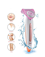Електробритва жіноча електрична для сухого гоління водонепроникна White/Pink DSP70136 (48)