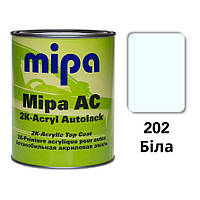 202 Біла Акрилова авто фарба Mipa 1 л (без затверджувача)
