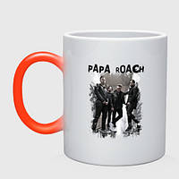 Чашка хамелеон Papa Roach Папа Роач 330 мл (цвет чашки на выбор)