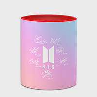 Чашка с принтом «BTS автографы» (цвет чашки на выбор)