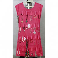 Маленькое розовое платье - органайзер для украшений дубл