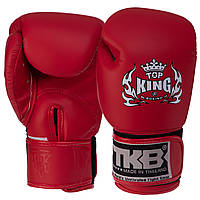Перчатки боксерские детские кожаные TOP KING TKBGKC размер l(8 унции) 9-11лет цвет красный sh