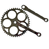 Шатуни 46T 1/8 сталеві на клин 165 мм нікель