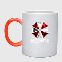 Чашка с принтом хамелеон «Umbrella Corp» (цвет чашки на выбор)