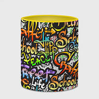 Чашка с принтом «Уличные граффити» (цвет чашки на выбор)