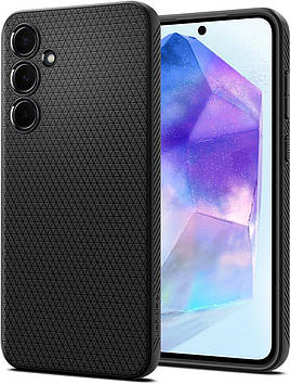 Чохол Spigen для Samsung Galaxy A55 5G - Liquid Air, Matte Black (ACS07526)