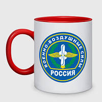 Чашка с принтом двухцветная «ВВС» (цвет чашки на выбор)